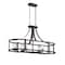 Designers Fountain Palencia 60 Watt 6 Light Artisan Pardo Wash Pendant with Clear Seedy Glass Shade 87538-APW - alternate 1